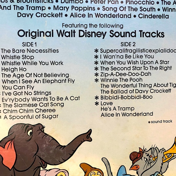 WALT DISNEY 1976 THE GREATEST HITS OF WALT DISNEY VINYL RECORD 24 SONGS RONCO - Picture 9 of 15